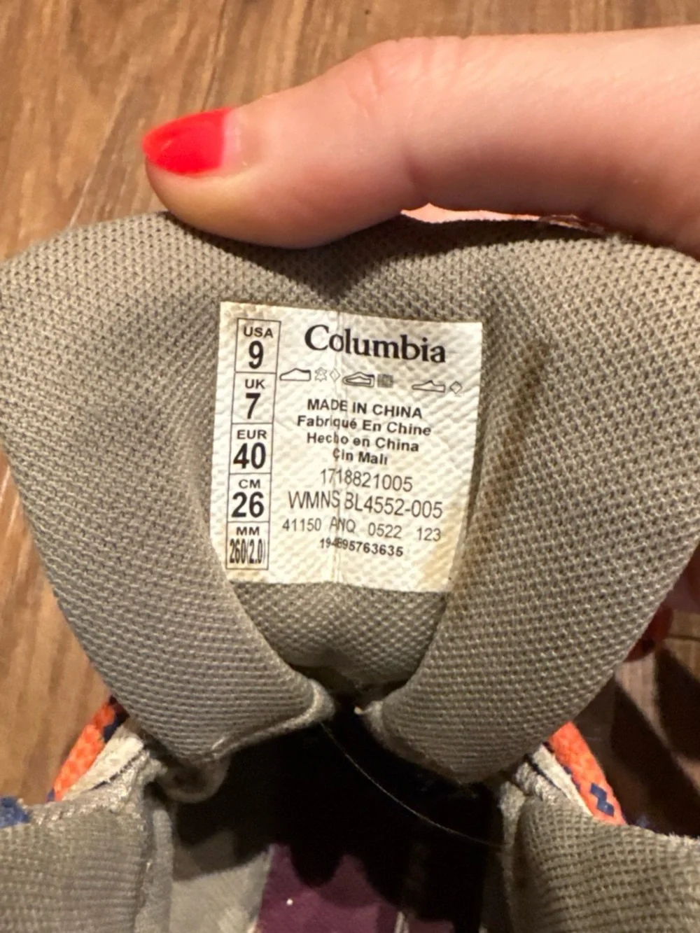 Columbia Gray and Purple Suede Hiking Boots